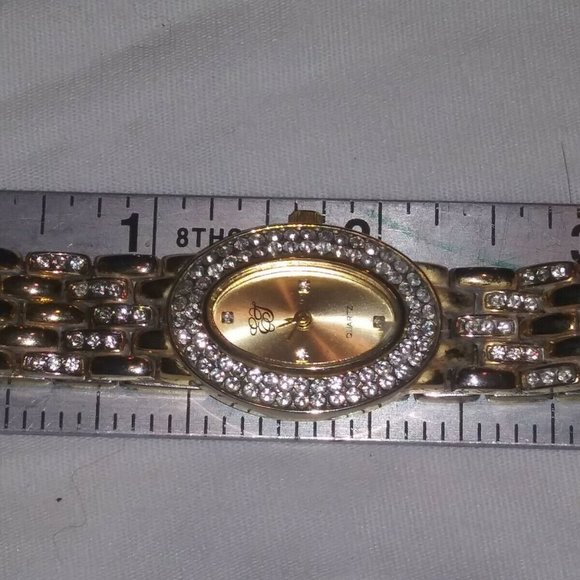 EJ LADIES OVAL FACE WRISTWATCH w/DIAMOND CHIPS CA 00587 - Picture 11 of 12